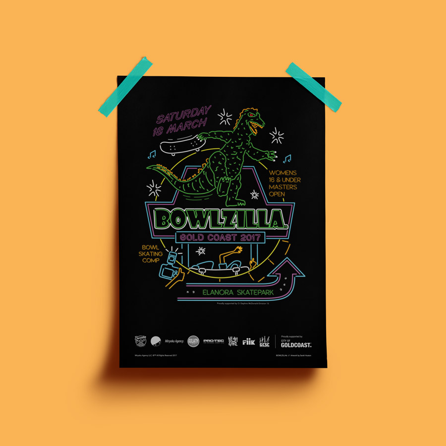 BOWLZILLA 2017 poster design