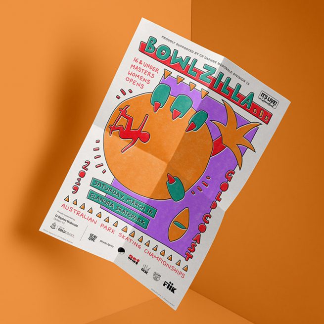 BOWLZILLA 2019 art direction