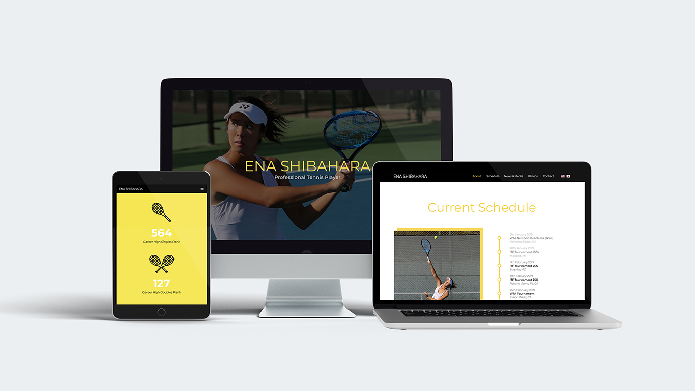 Ena Shibahara athlete website design